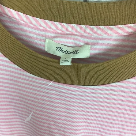 MADEWELL Supima cotton striped essential ringer tee women’s small - Picture 5 of 6